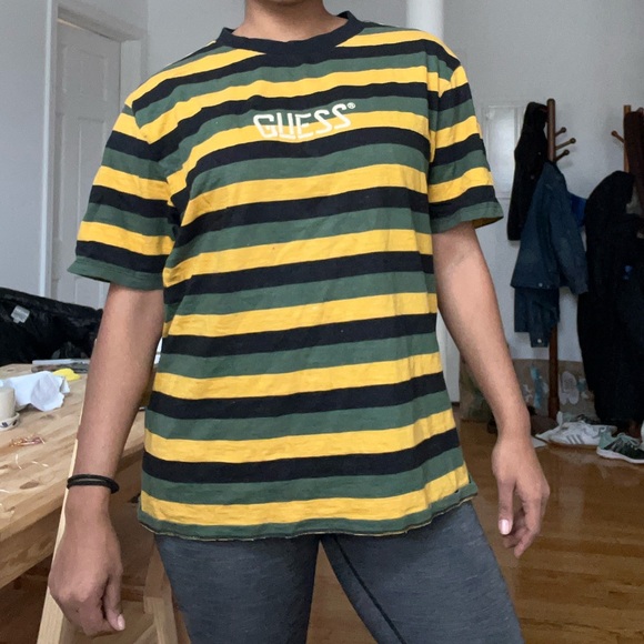 Guess Striped logo tee, men’s M - Picture 2 of 9
